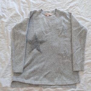 Women's Gray Sweater with Star Design